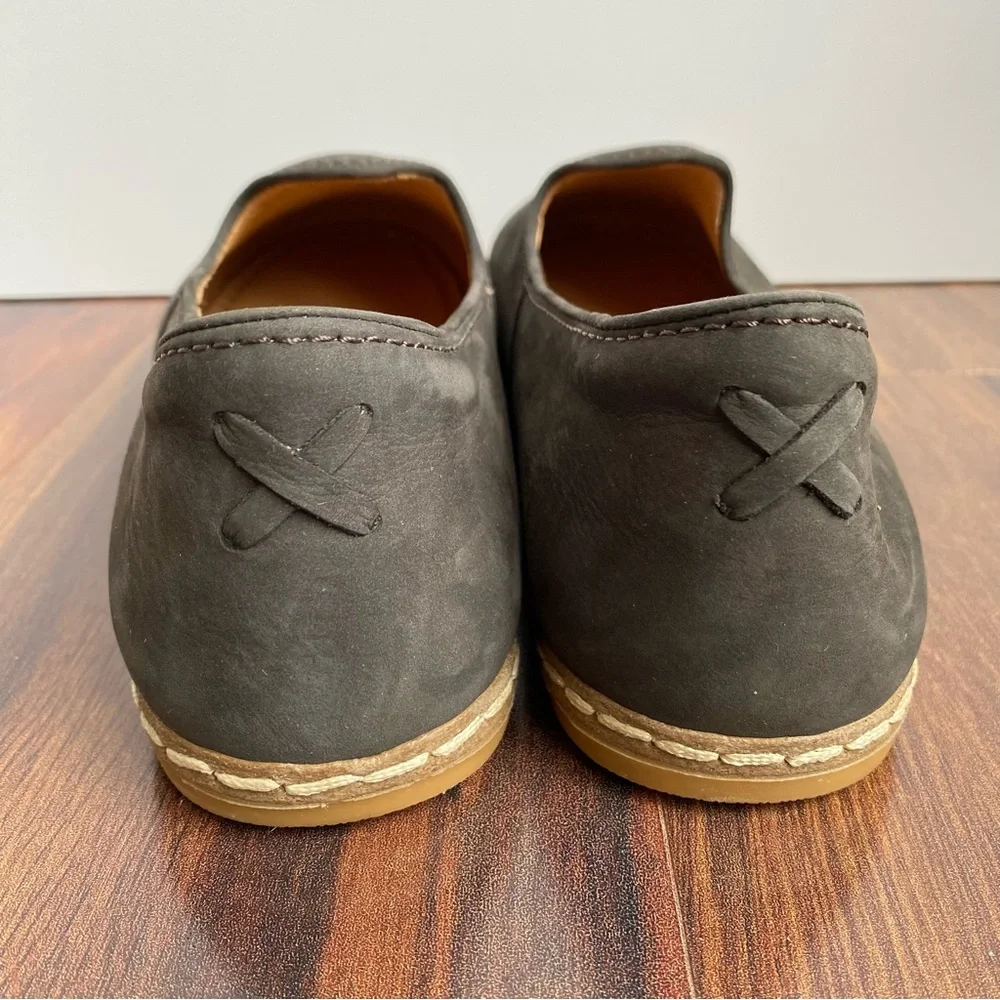 Charix Graphite Nubuck Slip Ons For Men Size EU41/US 8 Made in Turkey